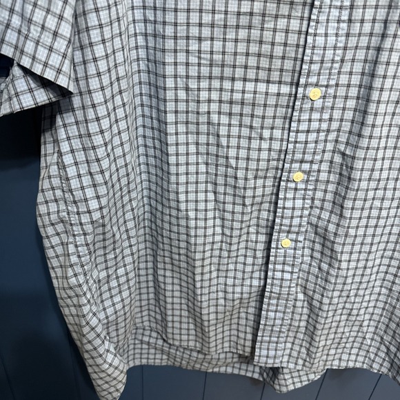 Tommy Hilfiger Golf Blue Multi Plaid Short Sleeve Button Down Shirt Size XL - Picture 10 of 16